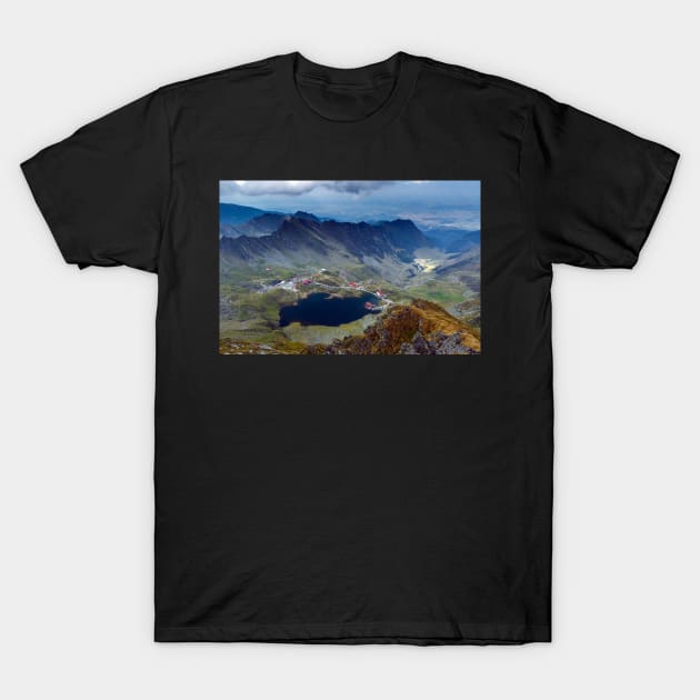 Aerial view of Balea Lake T-Shirt by naturalis